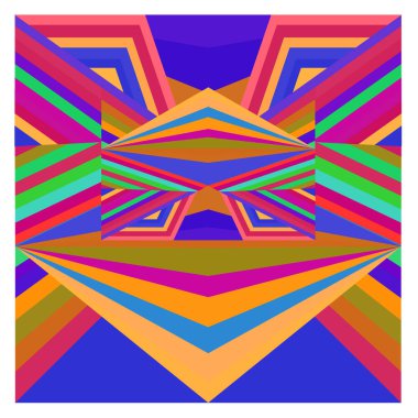 Kaynak için vektör renkli geometrik ve eğri arkaplan deseni