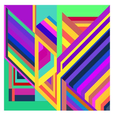 Kaynak için vektör renkli geometrik ve eğri arkaplan deseni