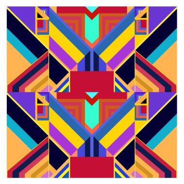 Kaynak için vektör renkli geometrik ve eğri arkaplan deseni