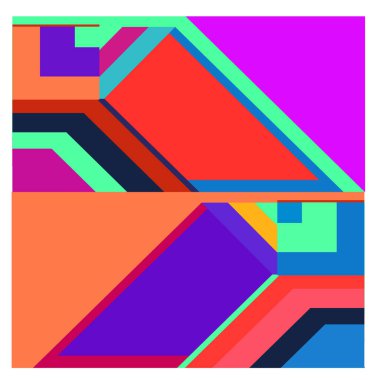 Kaynak için vektör renkli geometrik ve eğri arkaplan deseni