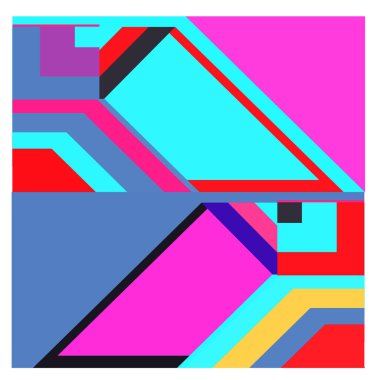 Kaynak için vektör renkli geometrik ve eğri arkaplan deseni