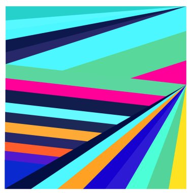 Kaynak için vektör renkli geometrik ve eğri arkaplan deseni