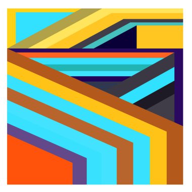 Kaynak için vektör renkli geometrik ve eğri arkaplan deseni