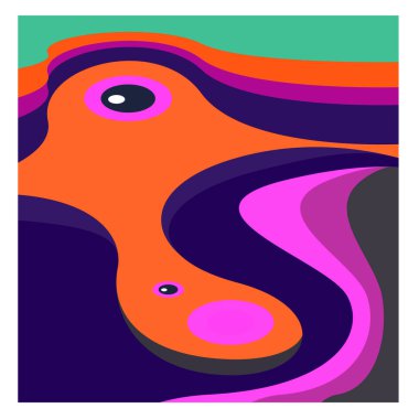 Kaynak için vektör renkli geometrik ve eğri arkaplan deseni