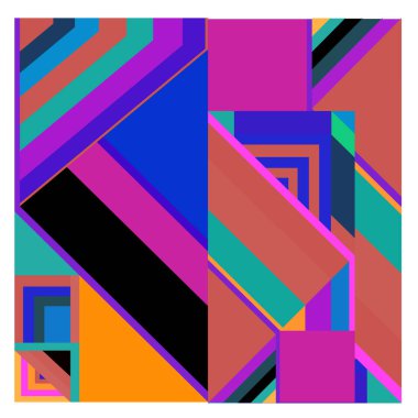 Kaynak için vektör renkli geometrik ve eğri arkaplan deseni