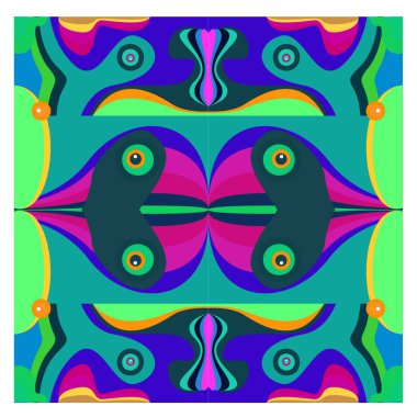 Kaynak için vektör renkli geometrik ve eğri arkaplan deseni