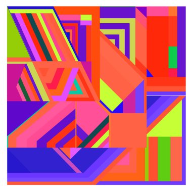 Kaynak için vektör renkli geometrik ve eğri arkaplan deseni