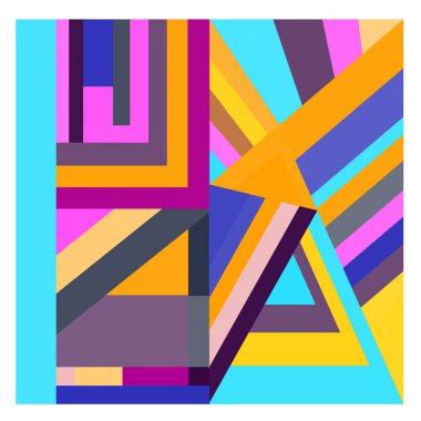 Kaynak için vektör renkli geometrik ve eğri arkaplan deseni