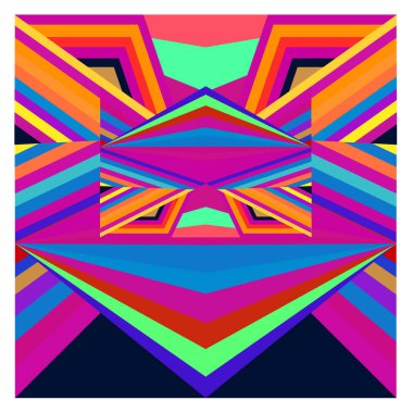 Kaynak için vektör renkli geometrik ve eğri arkaplan deseni