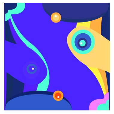 Kaynak için vektör renkli geometrik ve eğri arkaplan deseni