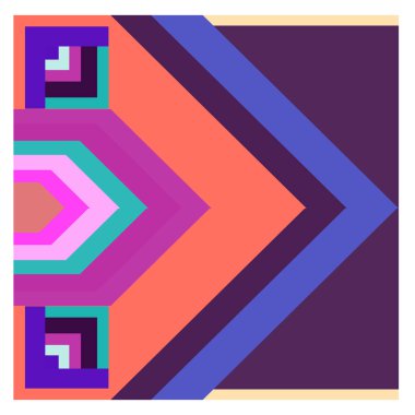 Kaynak için vektör renkli geometrik ve eğri arkaplan deseni