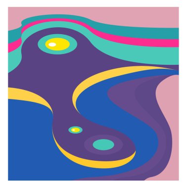 Kaynak için vektör renkli geometrik ve eğri arkaplan deseni