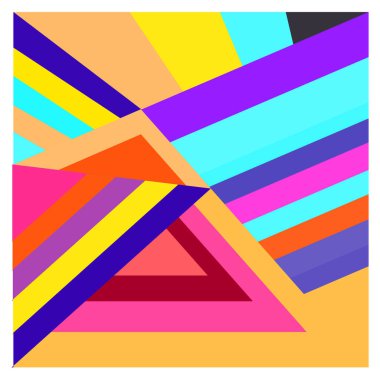 Kaynak için vektör renkli geometrik ve eğri arkaplan deseni