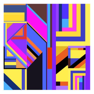 Kaynak için vektör renkli geometrik ve eğri arkaplan deseni