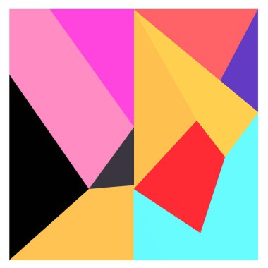 Kaynak için vektör renkli geometrik ve eğri arkaplan deseni