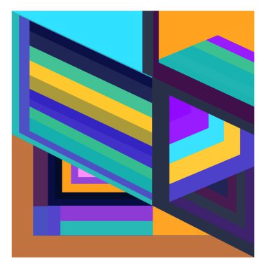 Kaynak için vektör renkli geometrik ve eğri arkaplan deseni