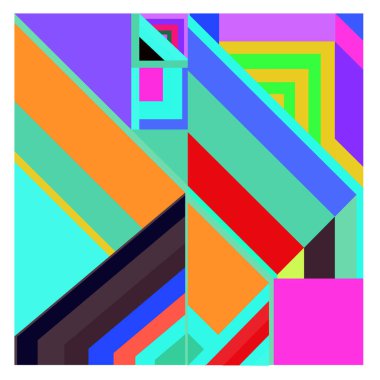 Kaynak için vektör renkli geometrik ve eğri arkaplan deseni