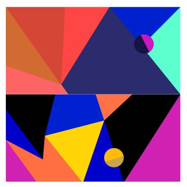 Kaynak için vektör renkli geometrik ve eğri arkaplan deseni