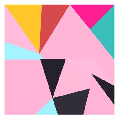 Kaynak için vektör renkli geometrik ve eğri arkaplan deseni