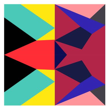 Kaynak için vektör renkli geometrik ve eğri arkaplan deseni