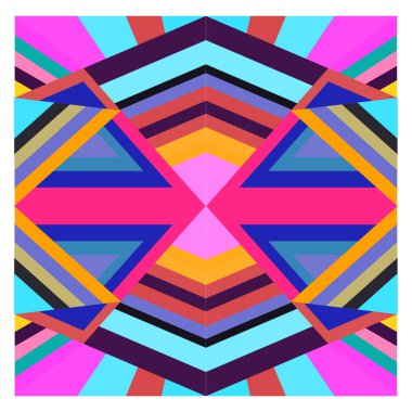 Kaynak için vektör renkli geometrik ve eğri arkaplan deseni