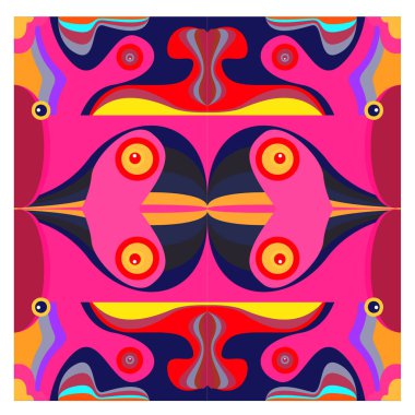 Kaynak için vektör renkli geometrik ve eğri arkaplan deseni