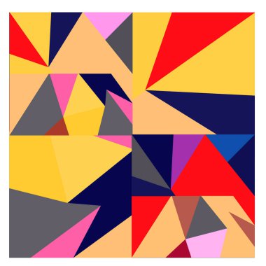 Kaynak için vektör renkli geometrik ve eğri arkaplan deseni