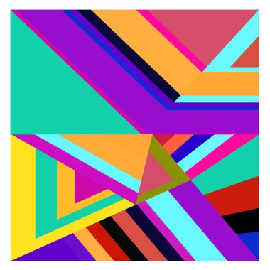 Kaynak için vektör renkli geometrik ve eğri arkaplan deseni