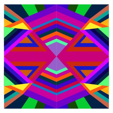 Kaynak için vektör renkli geometrik ve eğri arkaplan deseni