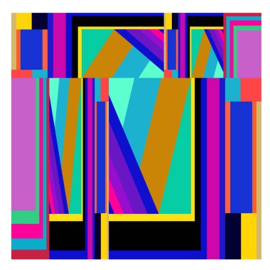 Kaynak için vektör renkli geometrik ve eğri arkaplan deseni