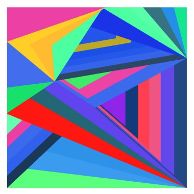 Kaynak için vektör renkli geometrik ve eğri arkaplan deseni