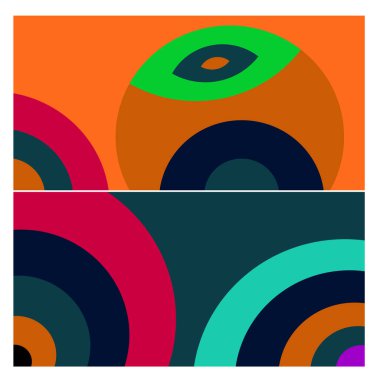 Kaynak için vektör renkli geometrik ve eğri arkaplan deseni