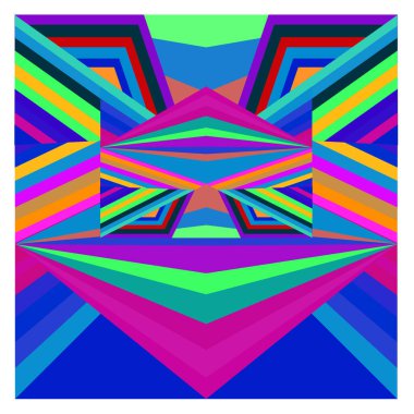 Kaynak için vektör renkli geometrik ve eğri arkaplan deseni