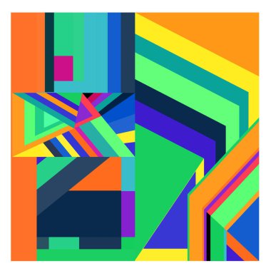 Kaynak için vektör renkli geometrik ve eğri arkaplan deseni