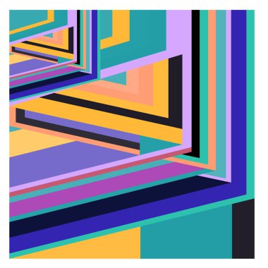 Kaynak için vektör renkli geometrik ve eğri arkaplan deseni