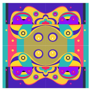 Kaynak için vektör renkli geometrik ve eğri arkaplan deseni