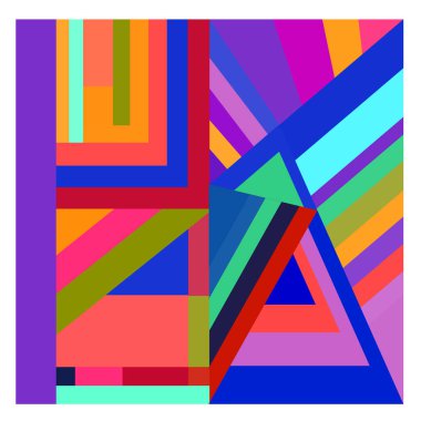 Kaynak için vektör renkli geometrik ve eğri arkaplan deseni