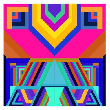 Kaynak için vektör renkli geometrik ve eğri arkaplan deseni