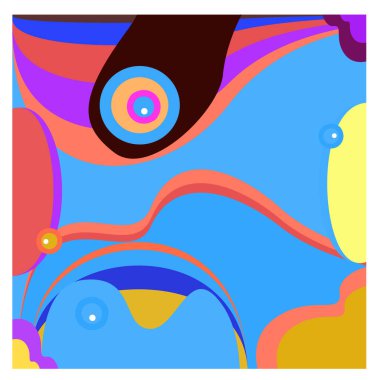 Kaynak için vektör renkli geometrik ve eğri arkaplan deseni