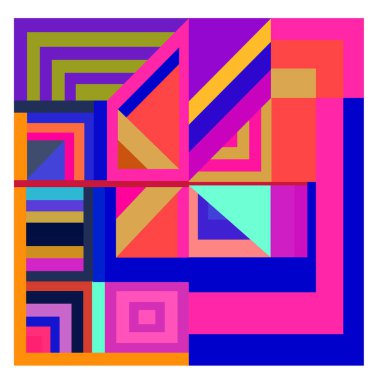 Kaynak için vektör renkli geometrik ve eğri arkaplan deseni