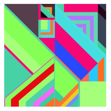 Kaynak için vektör renkli geometrik ve eğri arkaplan deseni