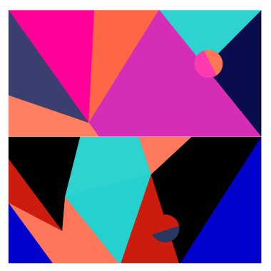 Kaynak için vektör renkli geometrik ve eğri arkaplan deseni