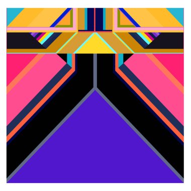 Kaynak için vektör renkli geometrik ve eğri arkaplan deseni