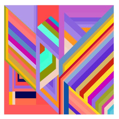 Kaynak için vektör renkli geometrik ve eğri arkaplan deseni