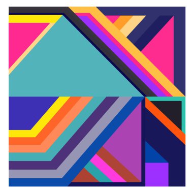 Kaynak için vektör renkli geometrik ve eğri arkaplan deseni