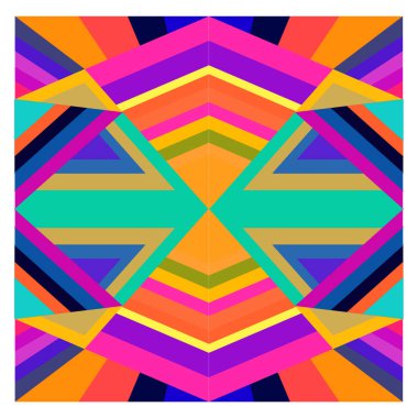 Kaynak için vektör renkli geometrik ve eğri arkaplan deseni