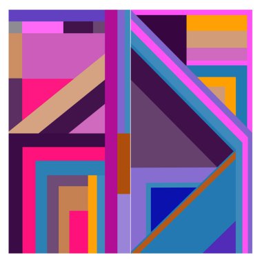 Kaynak için vektör renkli geometrik ve eğri arkaplan deseni