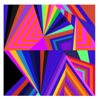 Kaynak için vektör renkli geometrik ve eğri arkaplan deseni