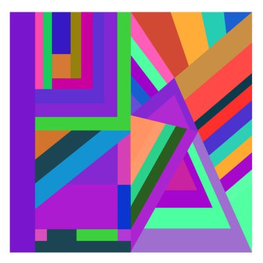 Kaynak için vektör renkli geometrik ve eğri arkaplan deseni