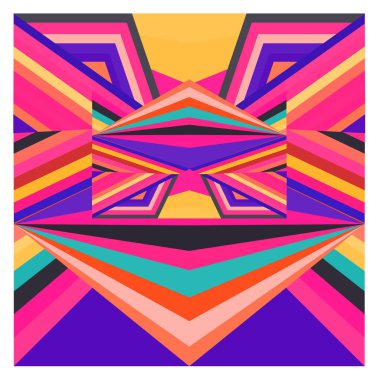 Kaynak için vektör renkli geometrik ve eğri arkaplan deseni